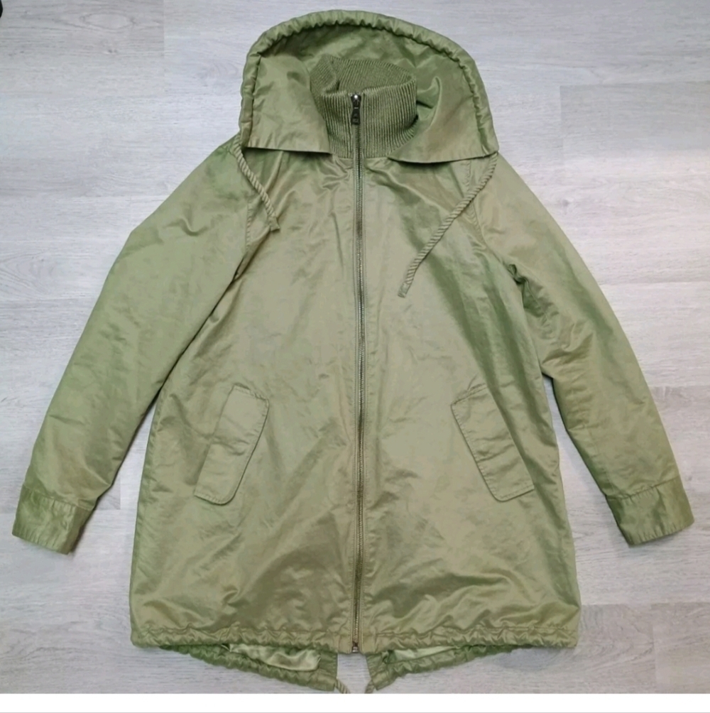 Sam Edelman Women's Olive Green Anorak Parka Jacket Long Warm Coat Size Xs
